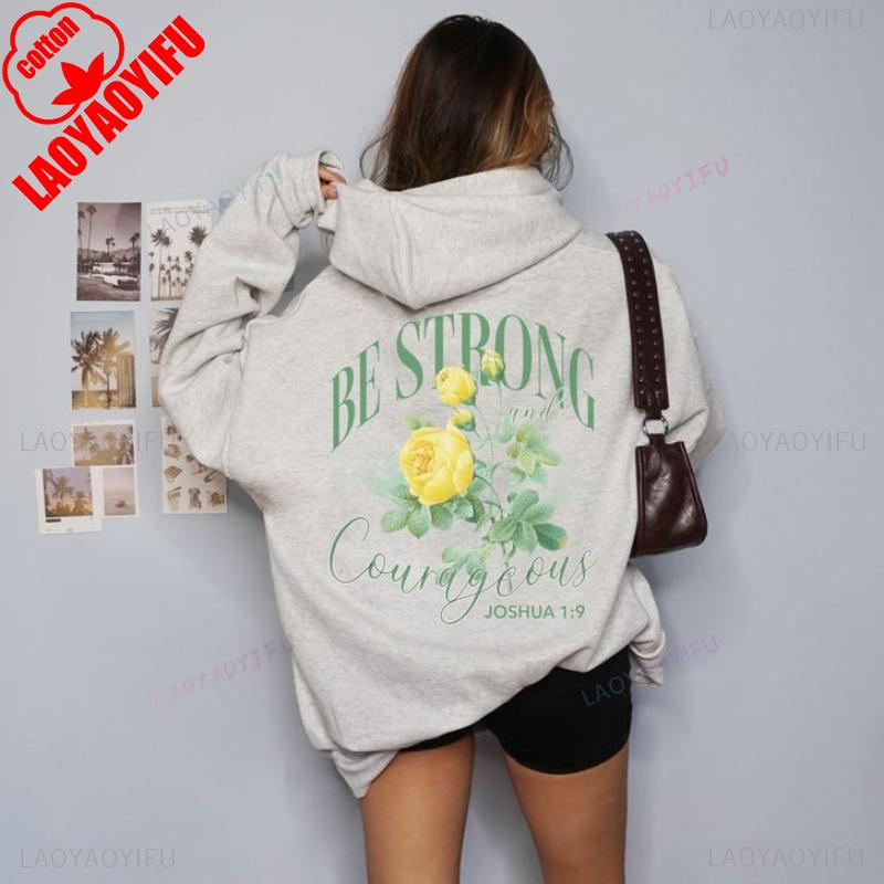 Christian Floral sweatshirt hoodie gift for her Bible verse Hoody Jesus aesthetic sweater Words on back crewneck Faith apparel