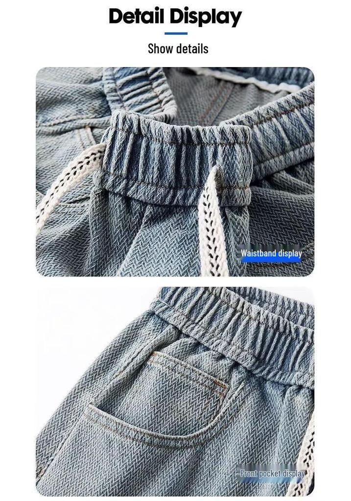 Men's Summer Lightweight Denim Shorts 2026: New Trendy Straight-Leg, Loose-Fit Casual Capris