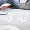 Flowers Car Decals Automotive Exterior Decoration Stickers Flower Pattern Hood Decal Floral Bumper Stickers Self-Adhesive Side