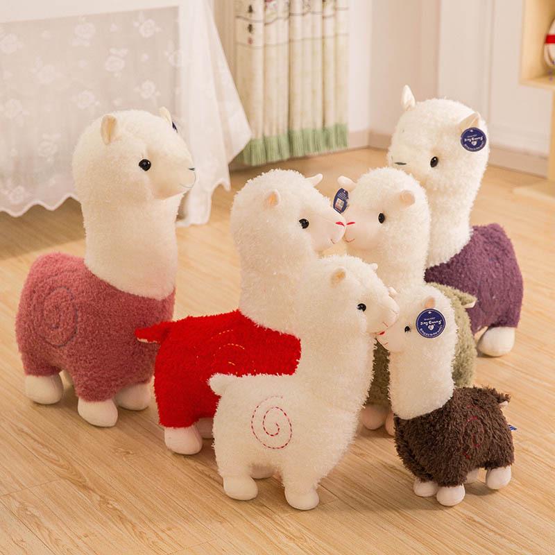 Creative Alpaca Doll Plush Toy Simulation Lamb Throw Pillow Sheep Doll Beast Birthday Gift