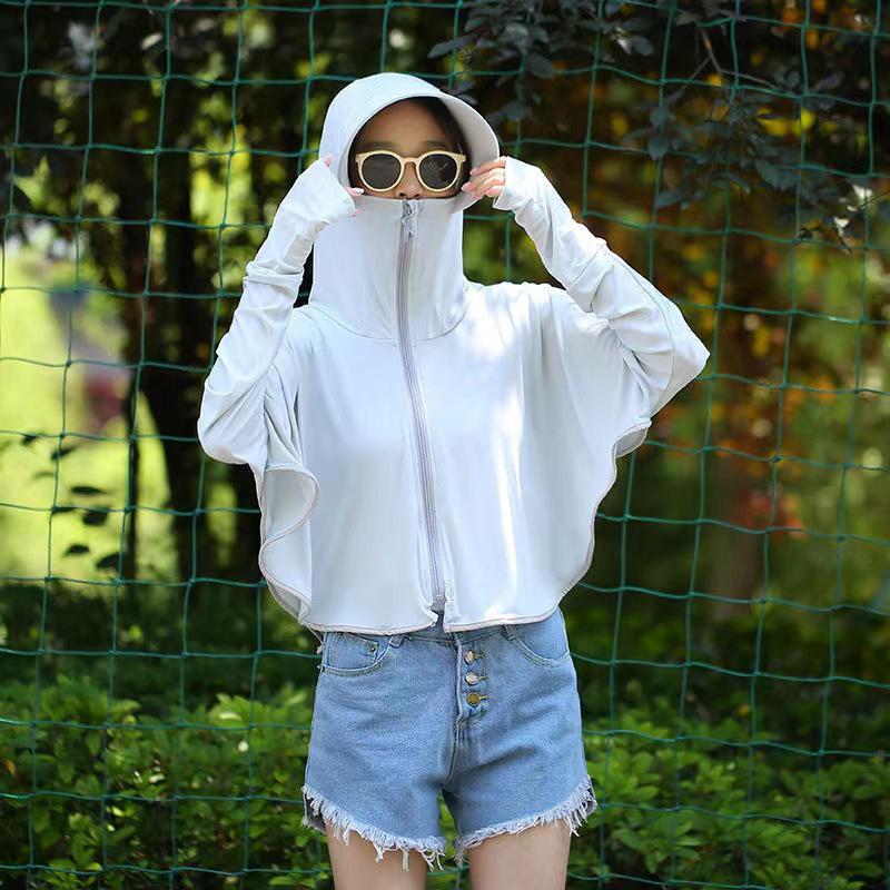 

Женская куртка 2025 года из ледяного шелка с защитой от УФ-лучей, колорблок, для велоспорта 80-140 lbs