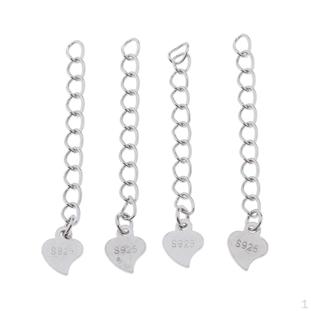 

Chain Extension Necklace Jewelry Making, 4 Pieces, White Gold 3.5CM