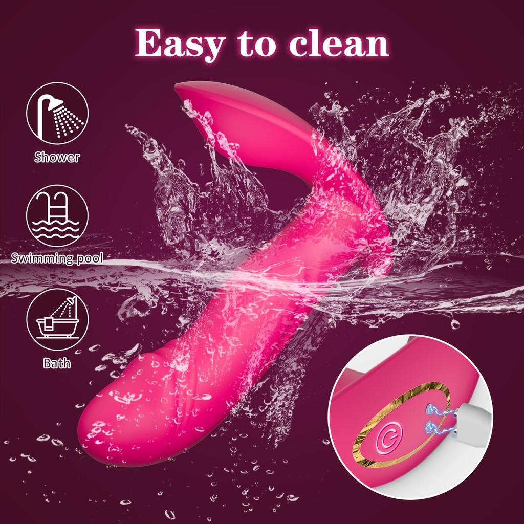 POMFW Clitoral Vibrator Female Remote Control Clitoral Stimulator Real Dildo Vibrating Sex Toys for Women Adults 18