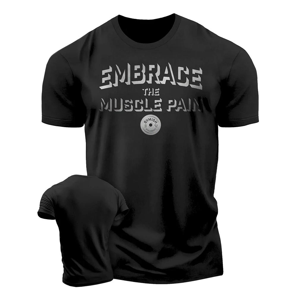 

Muscle Pain Men Cotton TShirt Casual Vintage Workout Athletic - Men s Summer Cotton Graphic Tee S разноцветный