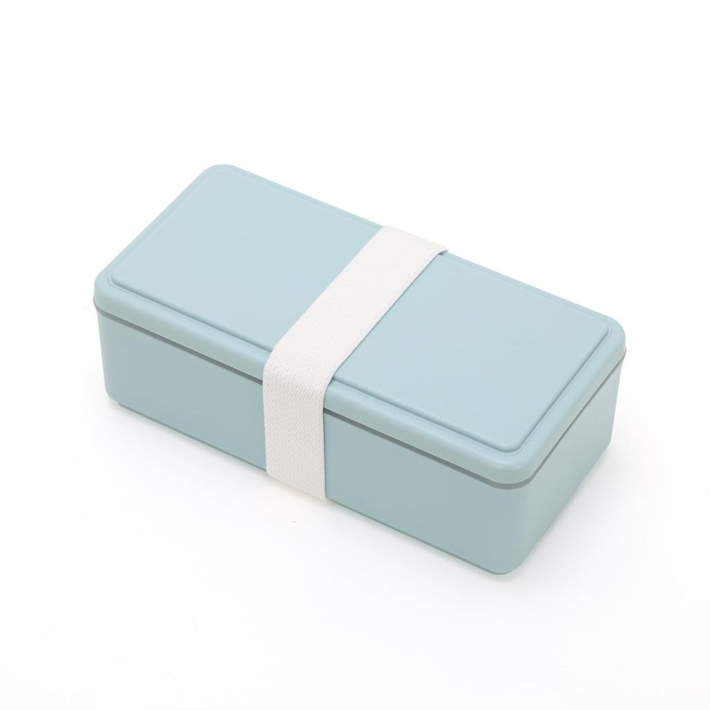 GEL-COOL Square Lunch Box, Linea Blue, Insulated Lid, Large Size (17.8 x 8.7 x 6 cm), 500ml Capacity, Single Layer, Suitable for Women, Men, and