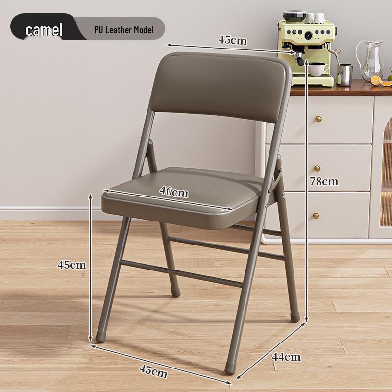 Portable Folding Chair with Backrest - Ideal for Home, Office, Dorm, or Dining