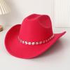 Western cowboy top hat felt hat Tibetan top hat three-dimensional pattern accessories jazz hat new woolen hat