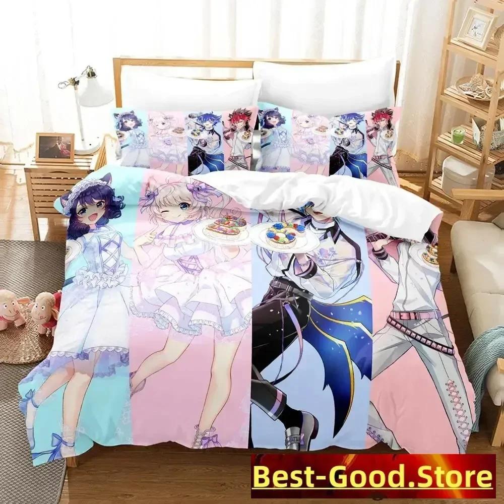 Show By Rock! Bedding Set Cartoon Anime Three-Piece Set Adult Kid Bedroom Duvetcover Sets 3D Kawaii Cute Girls