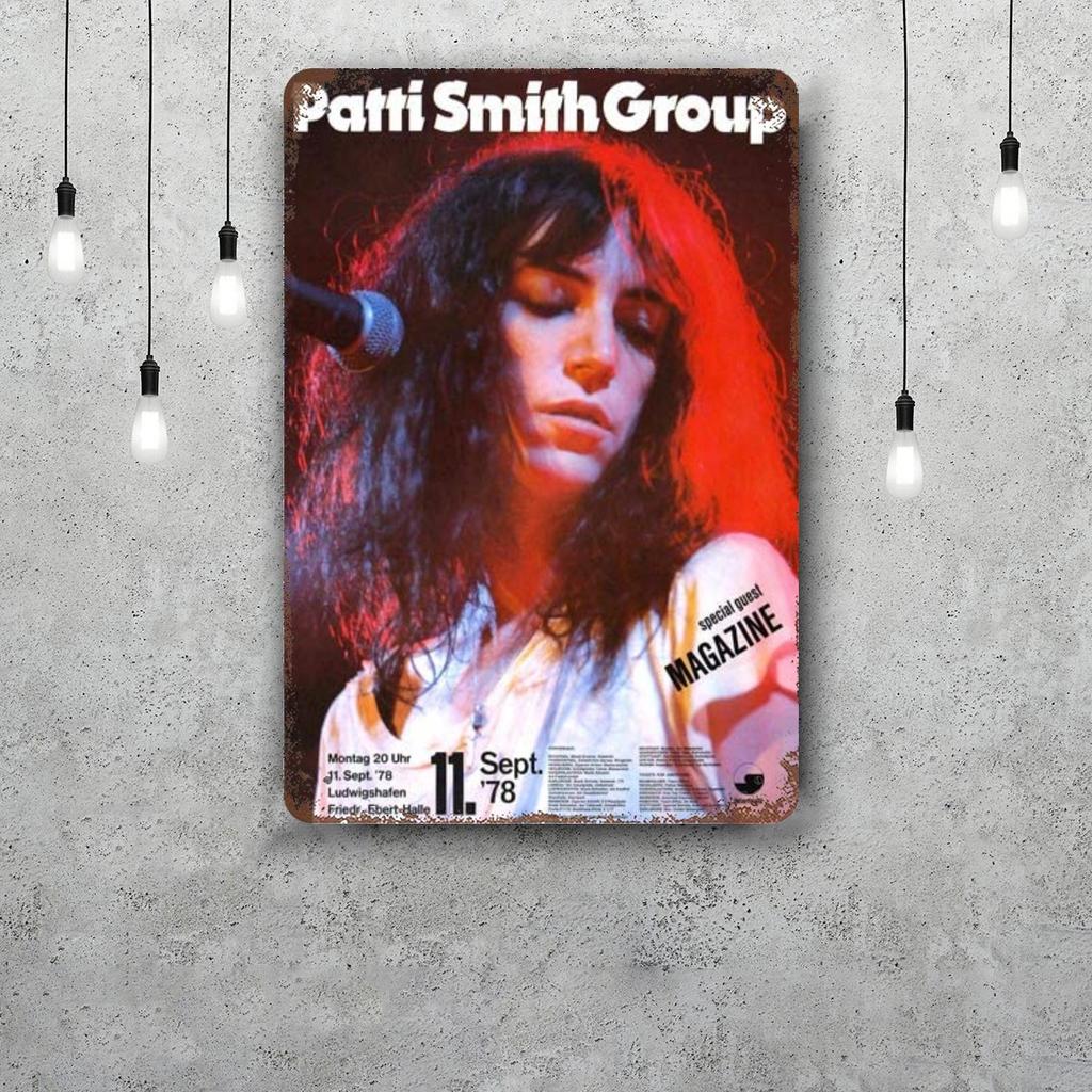 Patti Smith Retro Vintage Tin Sign Poster Decorative Plaque Metal Plate Wall Decor