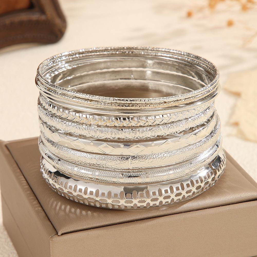 Bohemian Ethnic Gold-Plated Bracelet Set - Ancient Western Style Jewelry
