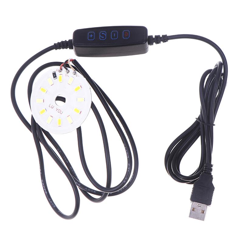 1Pc Usb Plug Dc5V Led Lights Online Switch Dimming Controller With 2Meter Cable 1W 3W 6W 10W Light Board