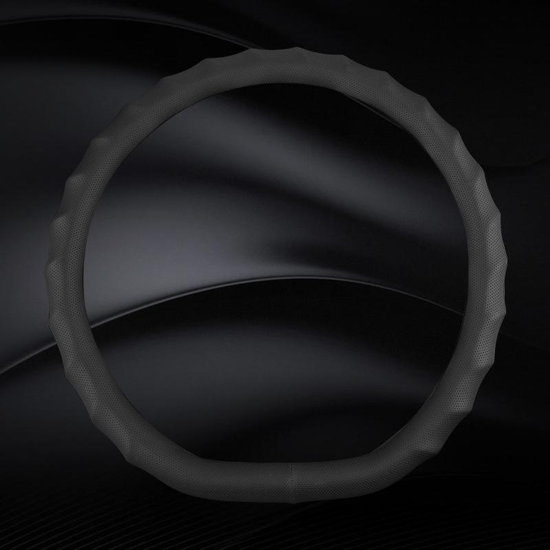 Universal Sports Car Steering Wheel Cover All Season Anti-Slip Leather Handle Cover for Vehicle Steering Wheels & Accessories