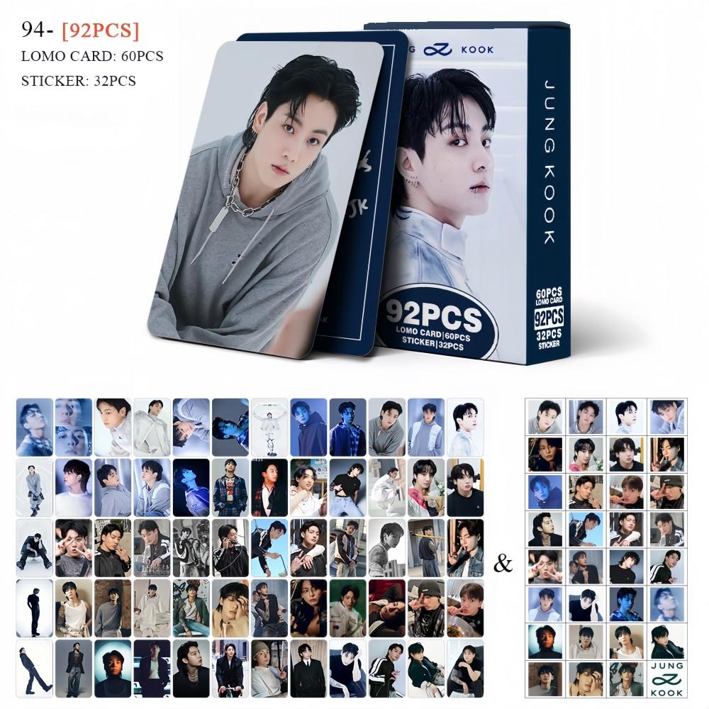 

Kpop Jungkook 92PCS Cards Themed Commemorative HighDefinition LOMO Card Fabric WearResistant MustHave designed for Birth Date Present Fans