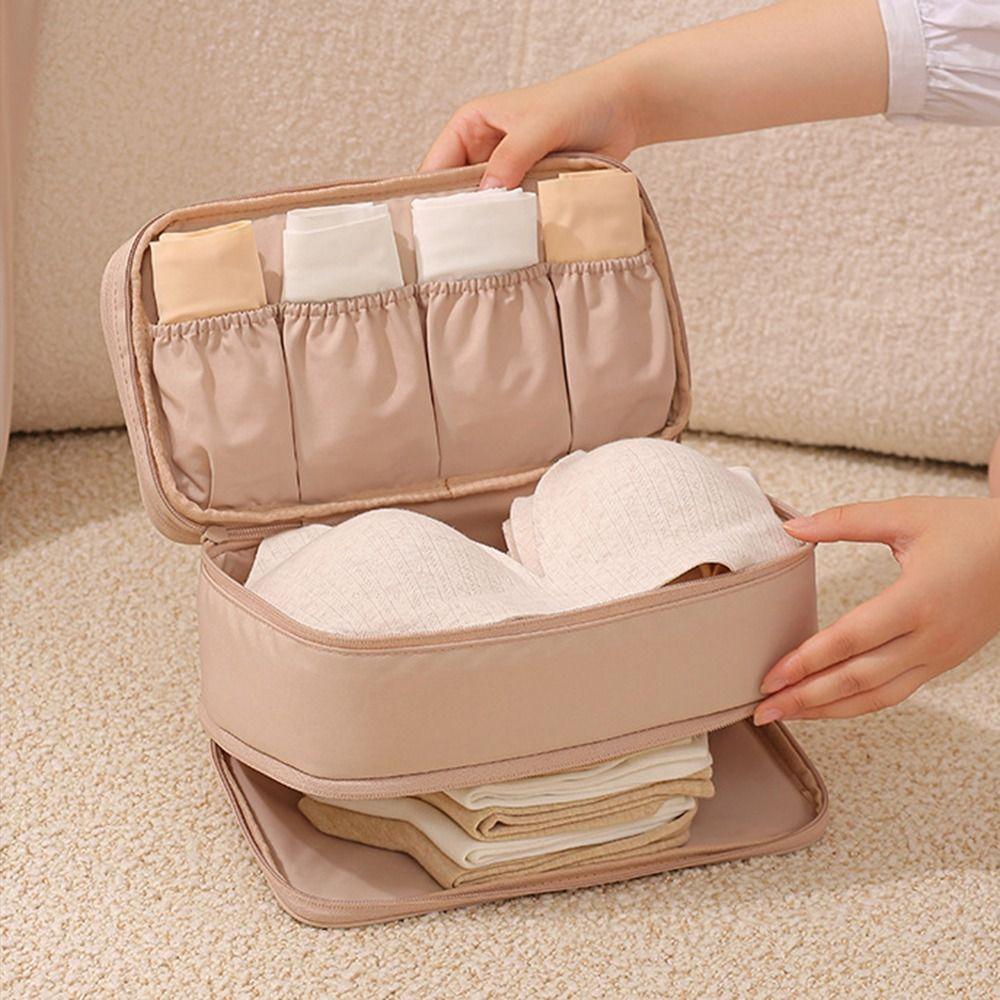 Multi-layer Bra Storage Bag Dustproof Thick Portable Socks Pouch Oxford Cloth Large Capacity Travel Underwear Organizer