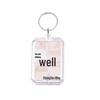 Chinese Double-Sided Inspirational Calligraphy Keychain - Student Gift for Passing Exams