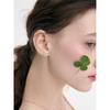 [Rosemont] Silver Clover Pearl Earrings Ra24C24J