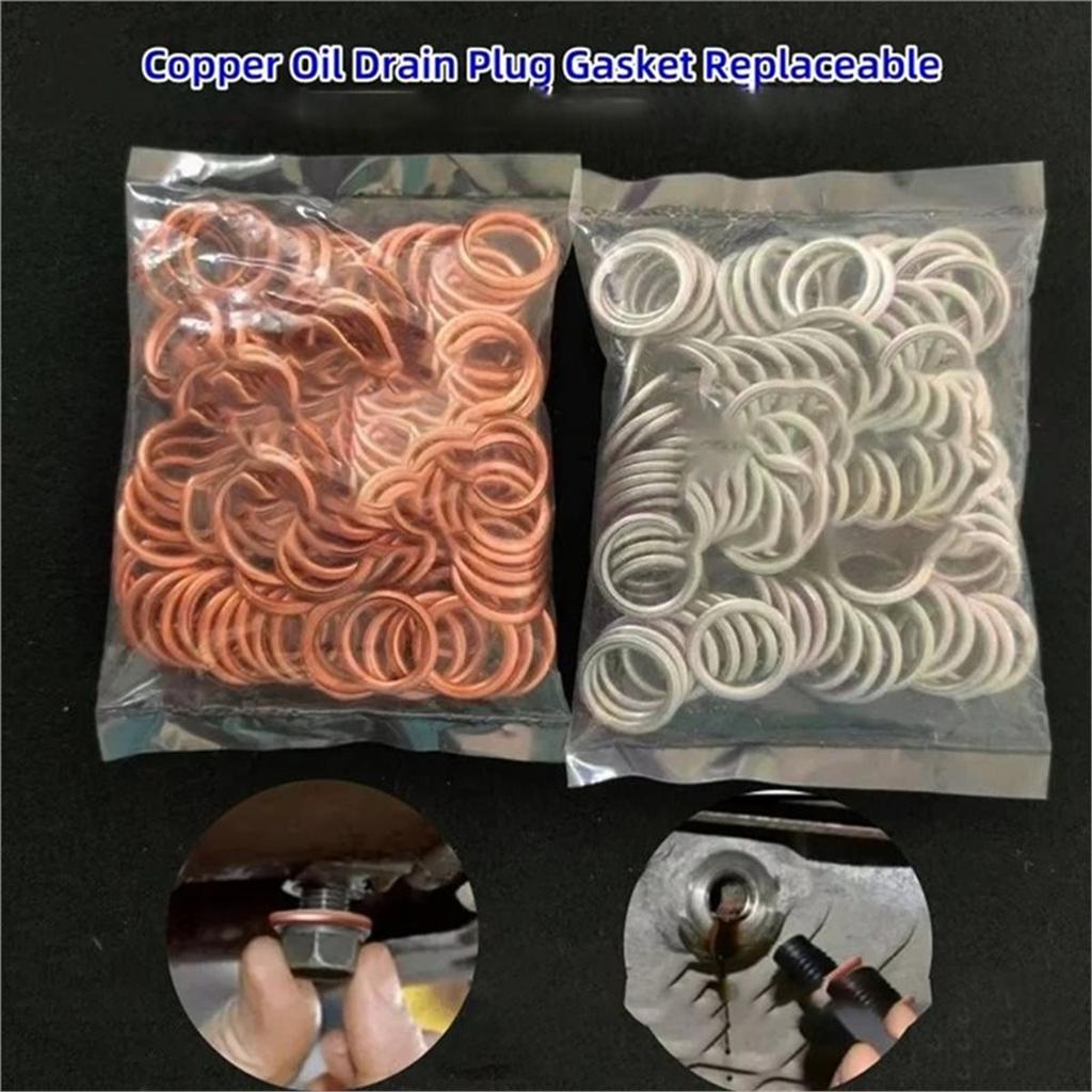 Durable-Oil Drain Plug Gasket Accessories For Oil Pan Drain Gasket Drainage Bolt Pad Car