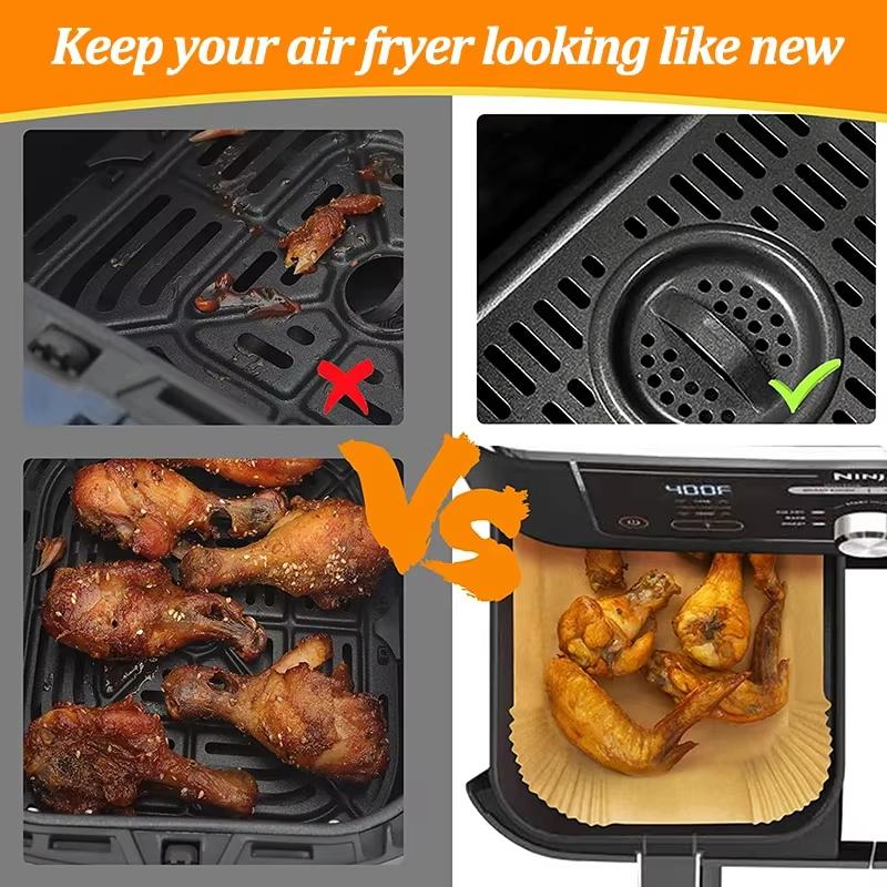 Air Fryer Grillpapier Antihaft Küchenbackmatte Rechteckige Backform Küchenofen Antihaft Öl Air Fryer Papier Einlage