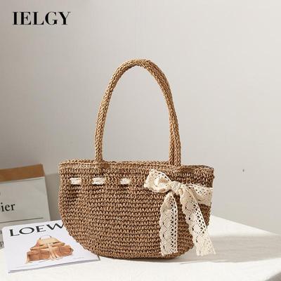 Bowknot Hand-woven Seaside Holiday Beach Handbag Women