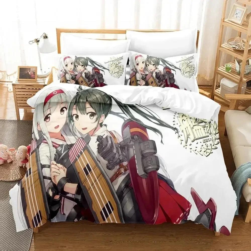3D Kawaii Anime Zuikaku (Kancolle) Printed Bed Set Duvet Cover Pillowcase Bedding Set Bed Linen Sheet Quilt Full Queen King Size