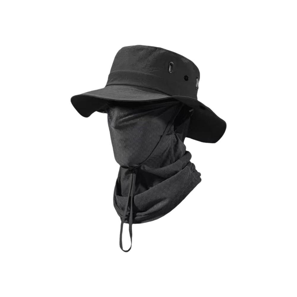 

Breathable Full Face Mask Sun UV Protection Fishing Cap Sun Protection Fisherman Hat Hiking чёрный