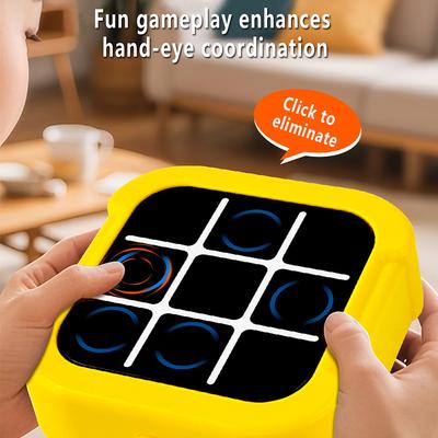 Tic Tac Toe Bolt Game, Original 4-in-1 Handheld Puzzle Game, Portable Travel Games for Car Ride, Toys Gift Idea for Kids and Adu