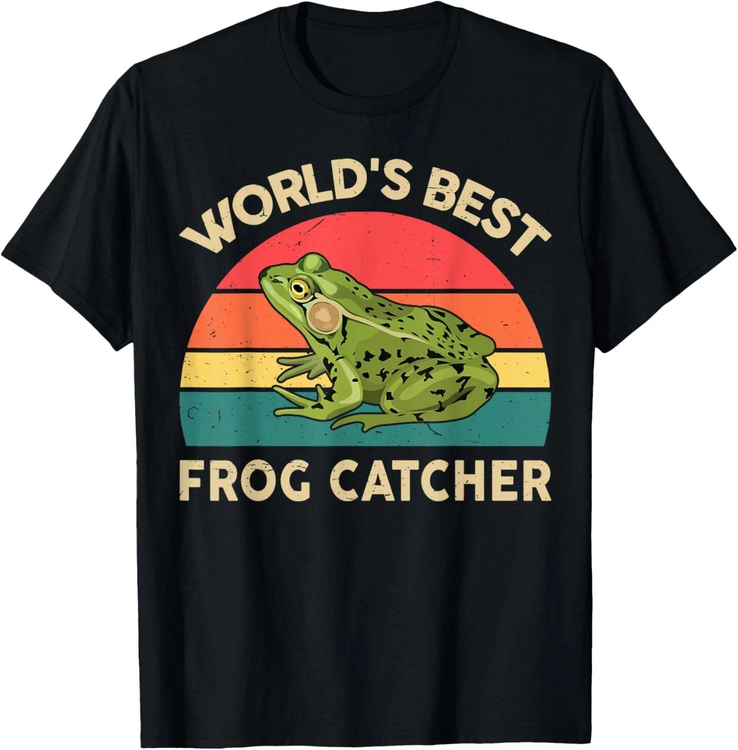 

fonny World Best Frog Catcher Toddler Boy Funny Graphic Tees Gift Unisex T-Shirt S