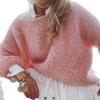 Mohair Sweater for Women, European and American Autumn and Winter Knitted Top, Fashionable Casual Amazon Sweater, Cross-Border Women's Clothing