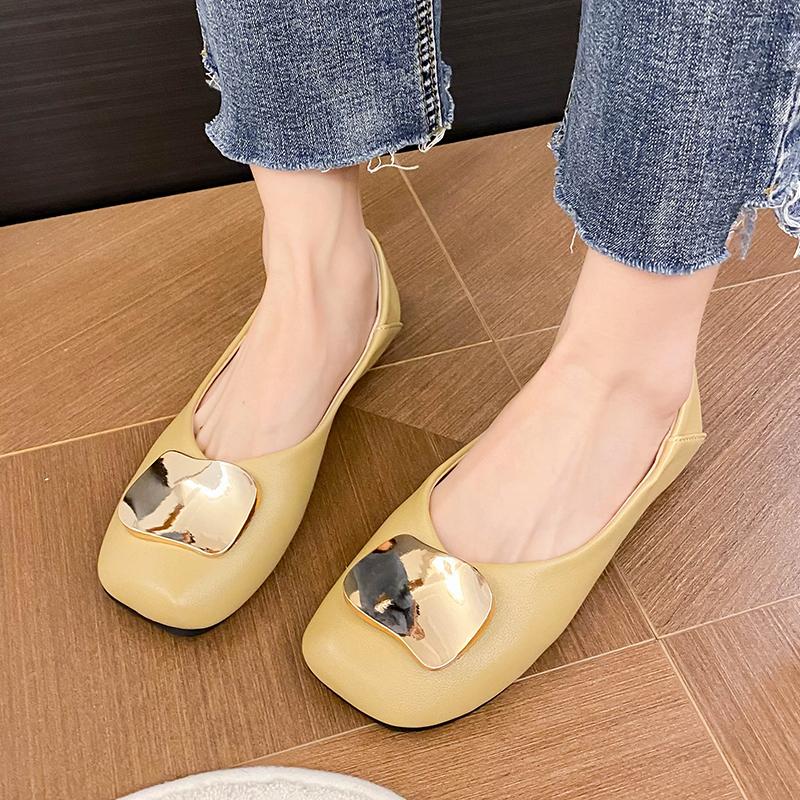 2024 Shoes for Women Slip-on Shallow Mouth Soft Square Toe Casual Women's Sports Shoes Flat Shoes Versatile New Slip-on Summer