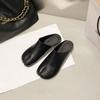 Sheepskin Version~ 24 Summer New Retro Bag Head Half Slippers Women Wear Split-toed Shoes Pig's Foot Shoes Versatile Sandals Women