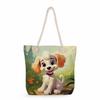 Cartoon-Tier-Print dicke Seil-Einschulter-Strandtasche 7347