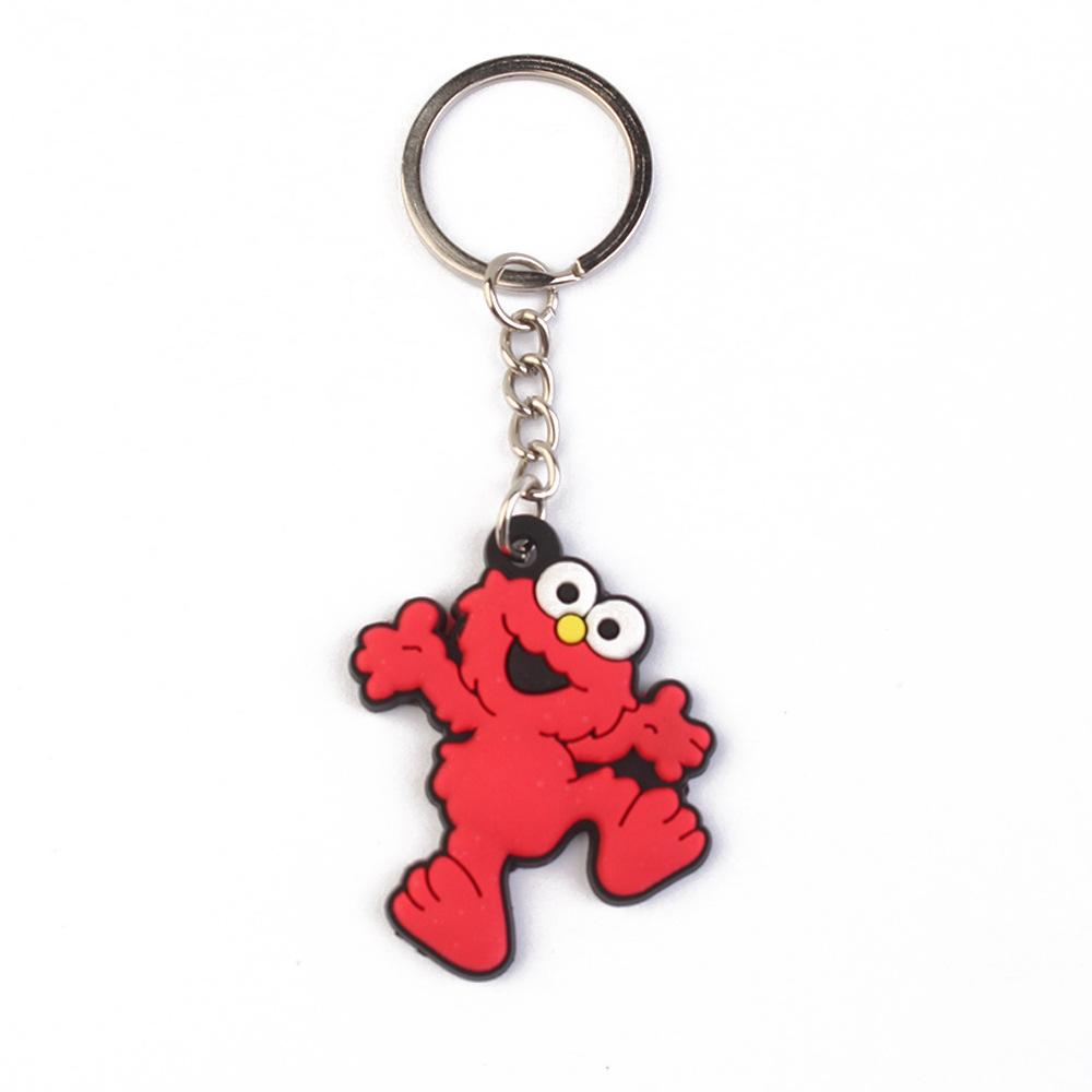 Sesame New Street Anime Pvc Cars Keychain Pendant For Men And Women'S Universal Decorative Products Accessory Birthday Gift