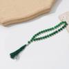 Natural Crystal Beads Necklace with Large 12mm Beads Detail Tassels Chain Gift Everyday Wear for Special Occasion