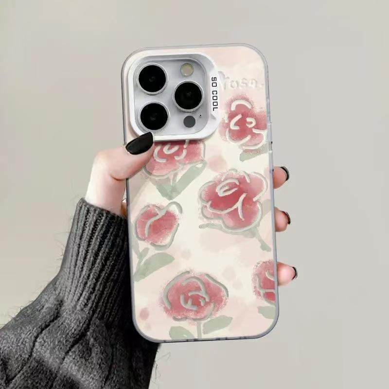 The new rose is suitable for iphone17 mobile phone case 11 Apple 16promax/15 anti-drop 14pro13 Europe and America 12
