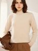 Women's Pure Cashmere Half-High Neck Sweater - Elegant Autumn/Winter Loose Knitwear