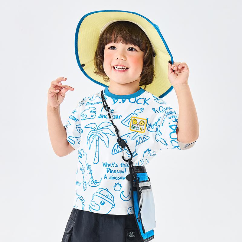 Yellow Duck Children's Clothing 2026 Summer New Printed Design Men's and Women's T-shirts Cute Short Sleeves
