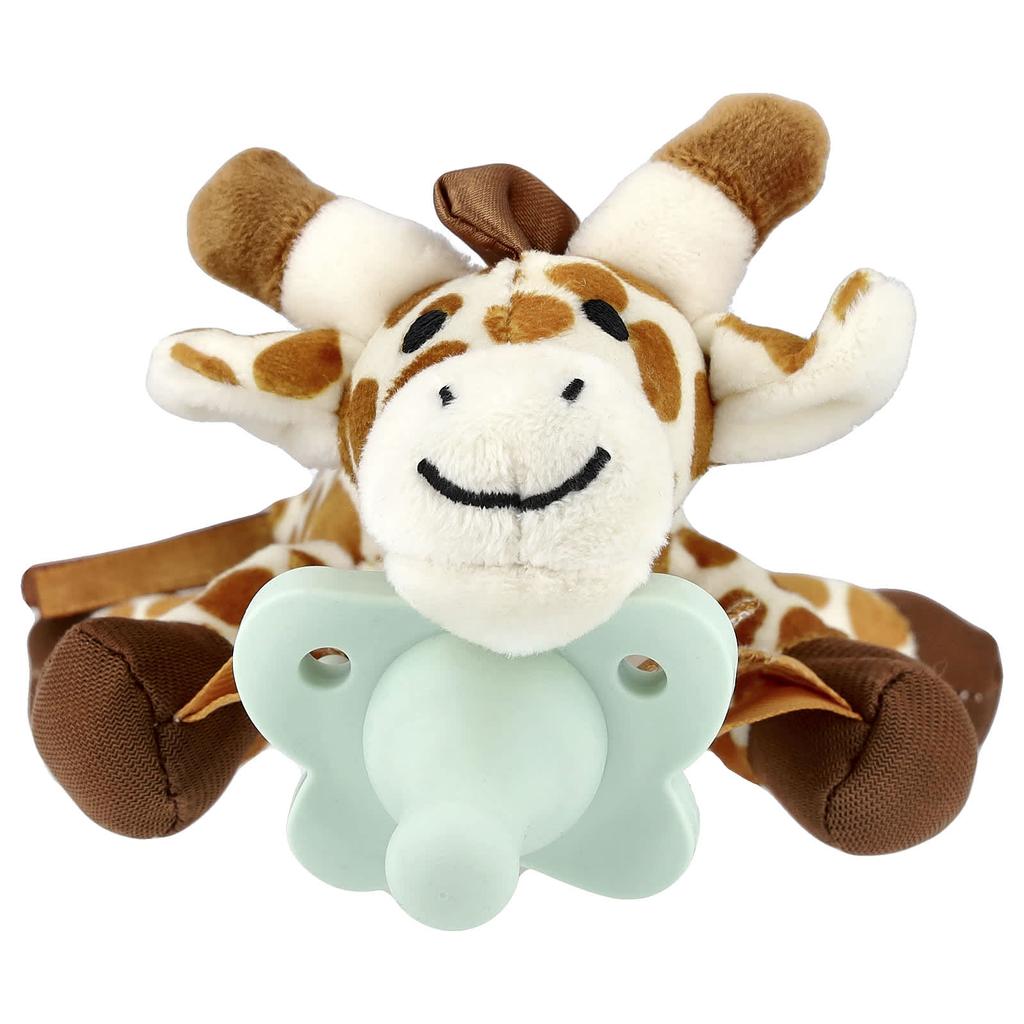 Dr. Brown'S, Lovey, Happy Paci™, Silicone Pacifier & Teether, 0-12 Months+, Giraffe, Set of 2
