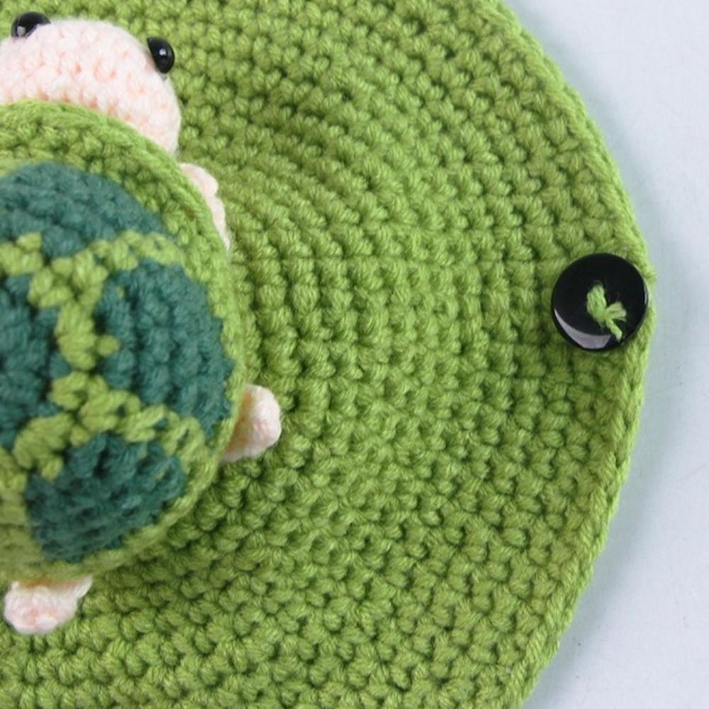 Knitted Pet Tortoise Clothes Handmade Small Animal Apparel Turtle Cosplay Costume  Halloween Party