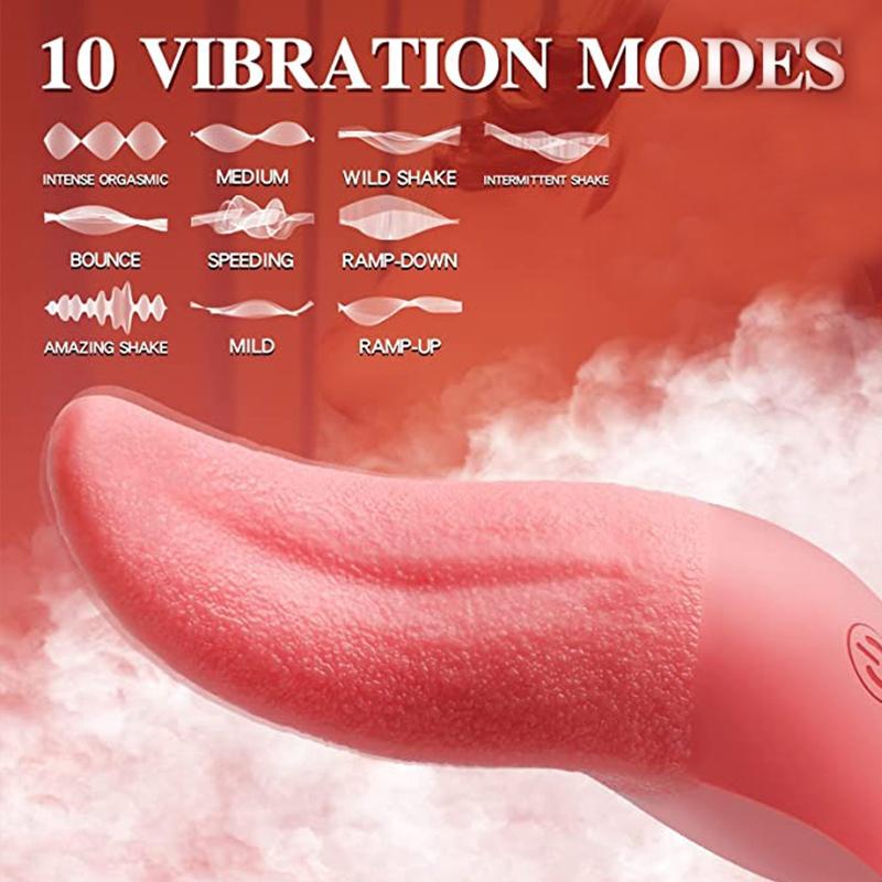 Powerful Tongue Licking Vibrator Women Clitoris Nipples Stimulator G-Spot Vibrating Female Vagina Massager Adult Sex Toys