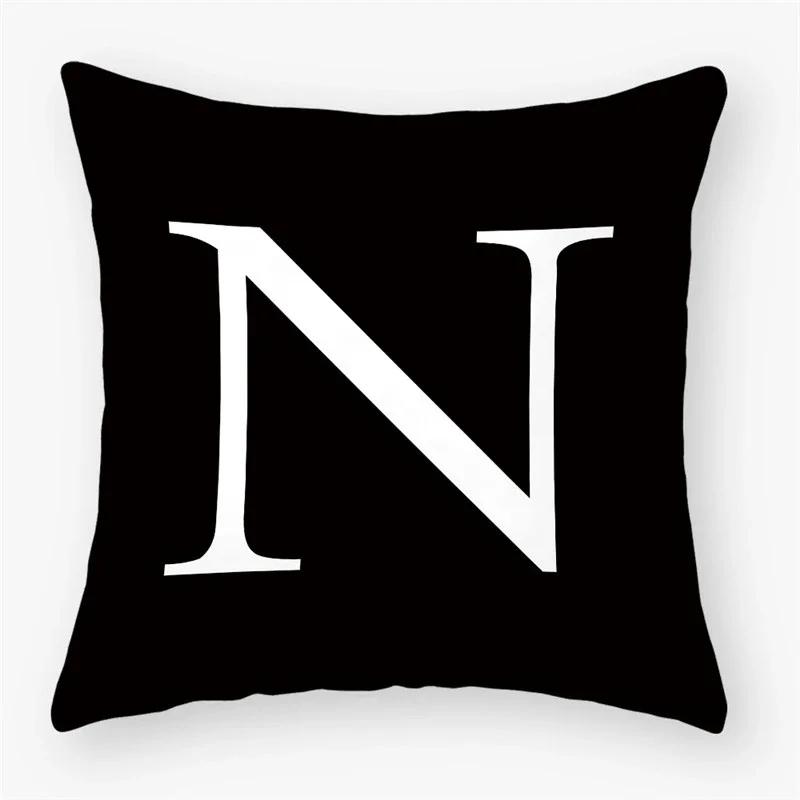 White Letter Cushion Cover X Polyester Pillowcase Sofa Cushions Decorative Throw Pillows Cover Home Decoration Pillowcover
