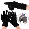 1Pair Winter Gloves Touchscreen Waterproof Thicken Anti-Slip Soft Knit Lining Thermal Hiking Skiing Fishing Cycling Snowboard