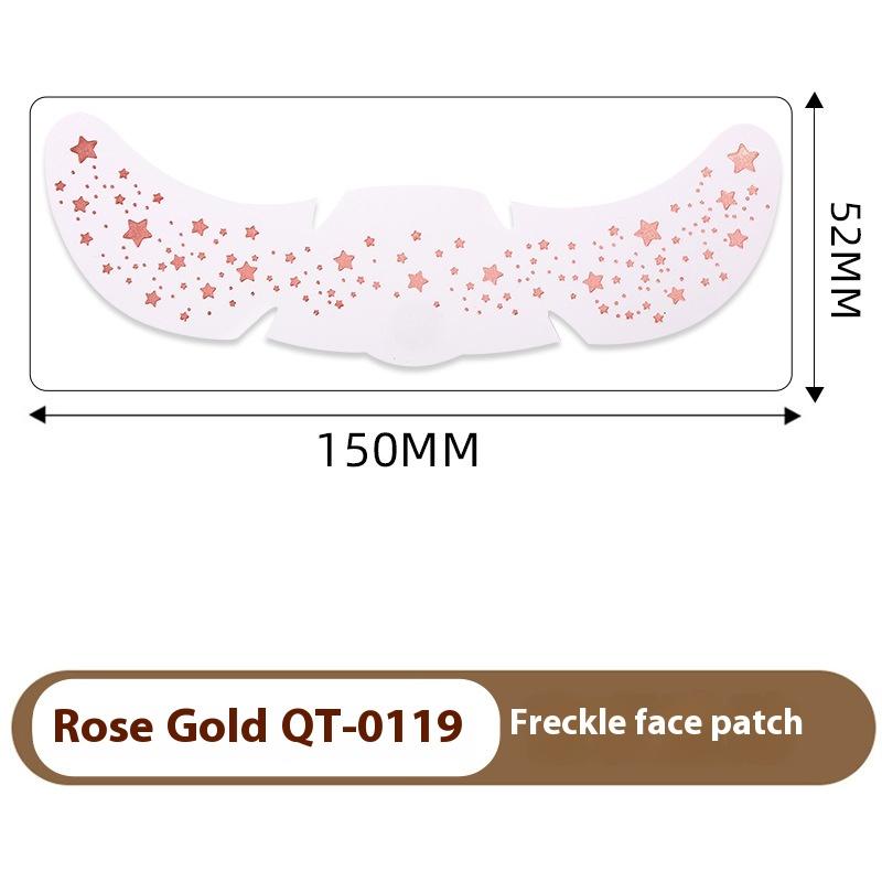 Heißes Roségold Sommersprossen Temporäre Tattoo Aufkleber Heißprägung Sommersprossen Make-up Patches Gesichts-Make-up