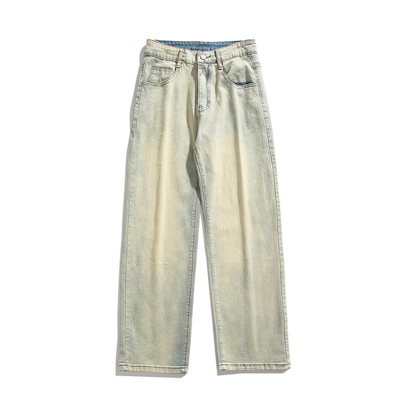 Pure Black Straight Jeans Men's Versatile Slim and Handsome Slim Pants