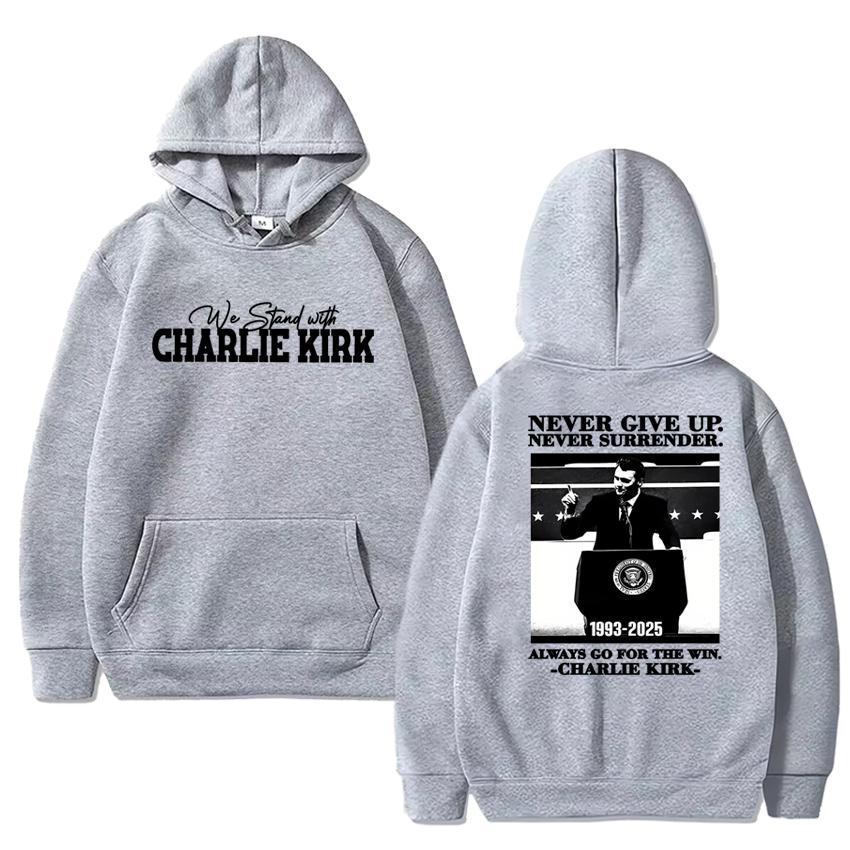 2025 Hot Justice for Charlie Kirk Freedom Double Sided print Hoodie Men women harajuku Fleece pullover Unisex Casual Sweatshirt