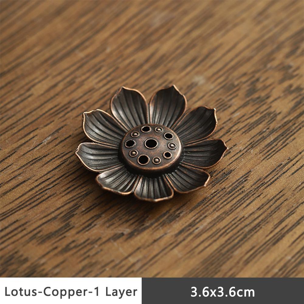 Multi-Hole Lotus Censer Alloy Incense Stick Holder Simple Incense Tray  Temples Home Office