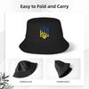 Unisex Women Ukraine Flag Logo Bob Hats Merch Summer Beach Hatwear Vintage Bucket Hat Fishing Cap for Hiking