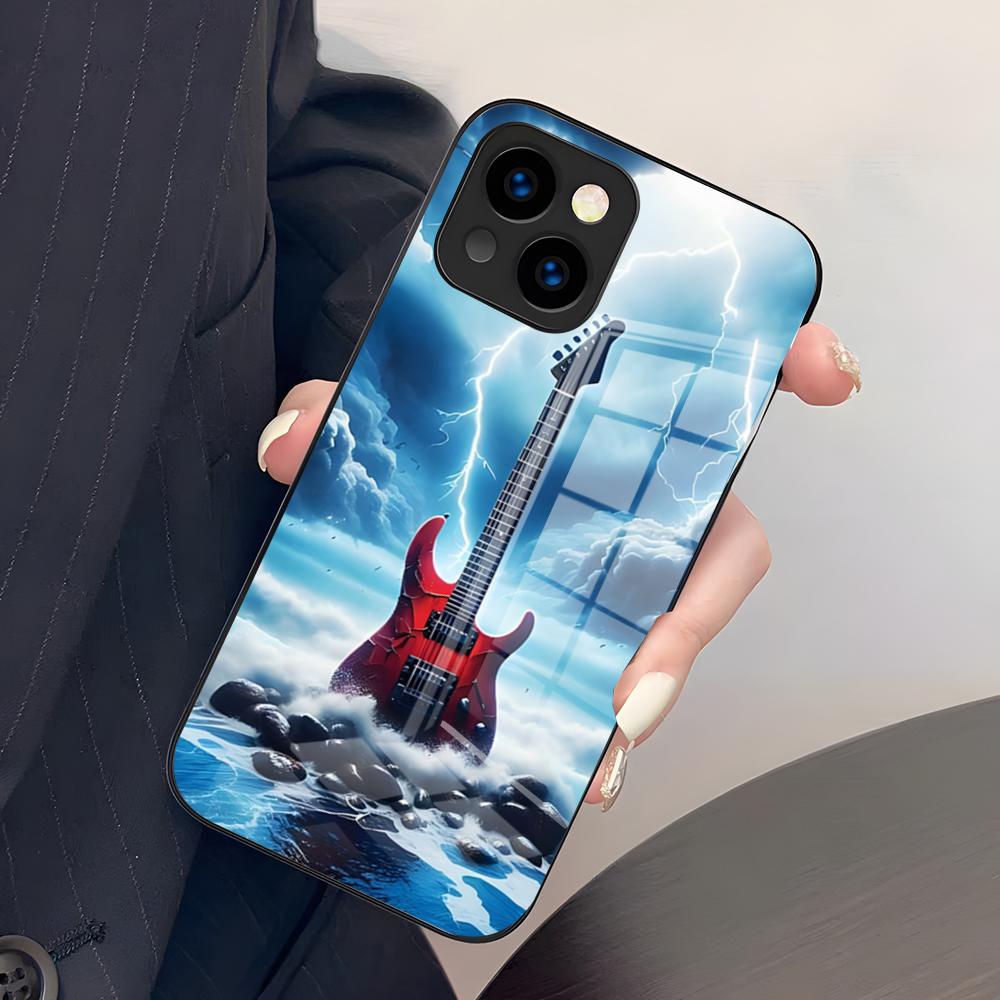 

E-Eddie Van Halen Singer Phone Case For IPhone 17 Pro Max 15 Pro 16 14 Plus 12 13 Mini 11 Pro Shockproof Glass Cover iPhone14 Plus