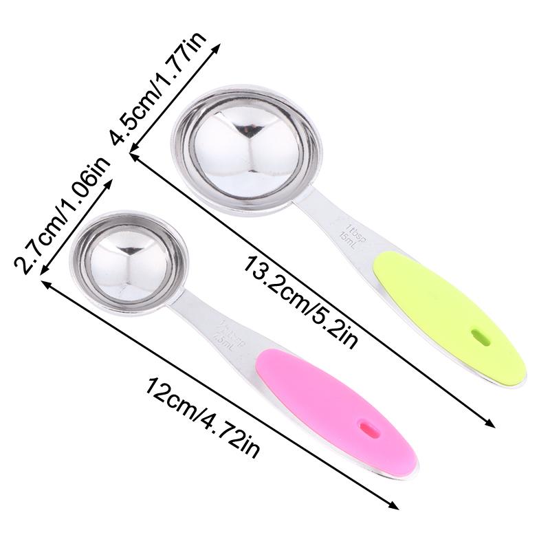

5Pc Kitchen Multicolor Stainless Steel Measuring Set Stackable Measuring Spoons Set For Kitchen Tea Coffee Baking Measuring Tool