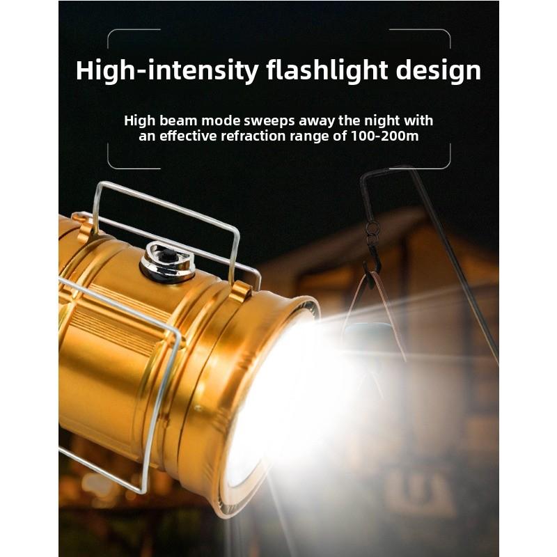 Camping Lights Solar Multifunctional Portable Horse Lights Outdoor Emergency Tent Lights Street Stall Camping Lights