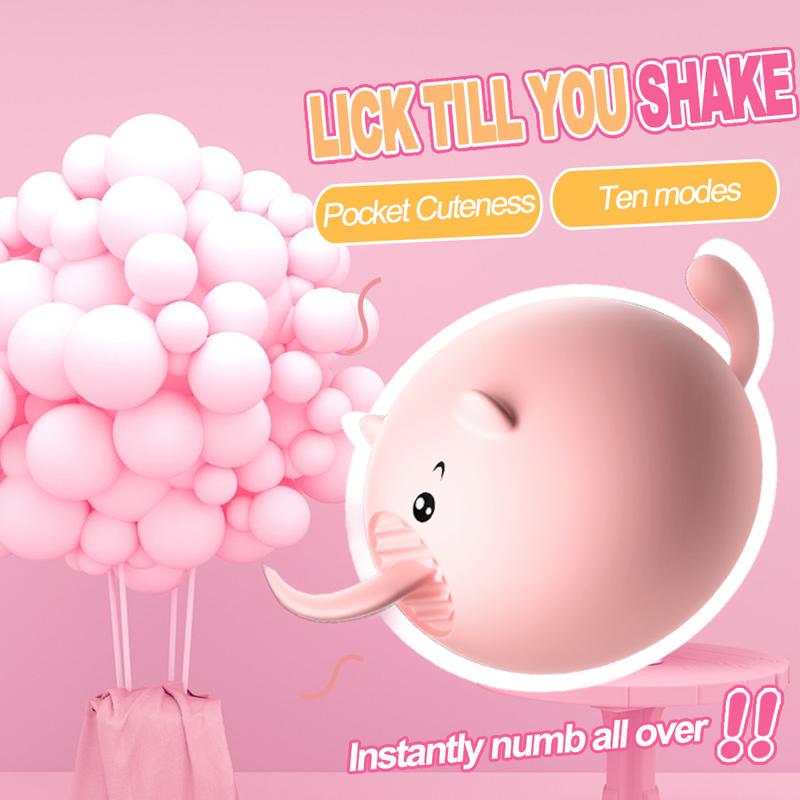 Mini Pig Tongue Licking Vibrator Clit G Spot Stimulator Sex Toys for Women 10 Modes Rechargeable Quick Orgasm Erotic Masturbator